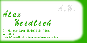 alex weidlich business card